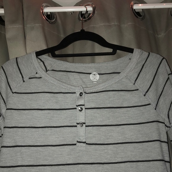 Thermal grey striped shirt - Picture 2 of 3